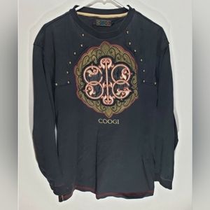 Coogi unisex sweatshirt multicolor long sleeves studs size XXL